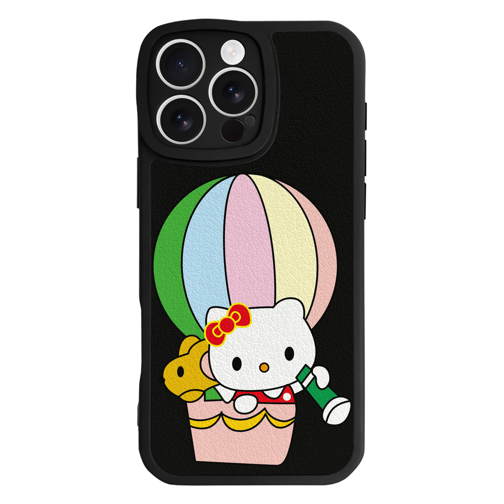 （画像用） Hello Kitty ハローキティ 【iPhone 16シリーズ対応】シリコンスマホケース（レザー調） 材質：シリコン